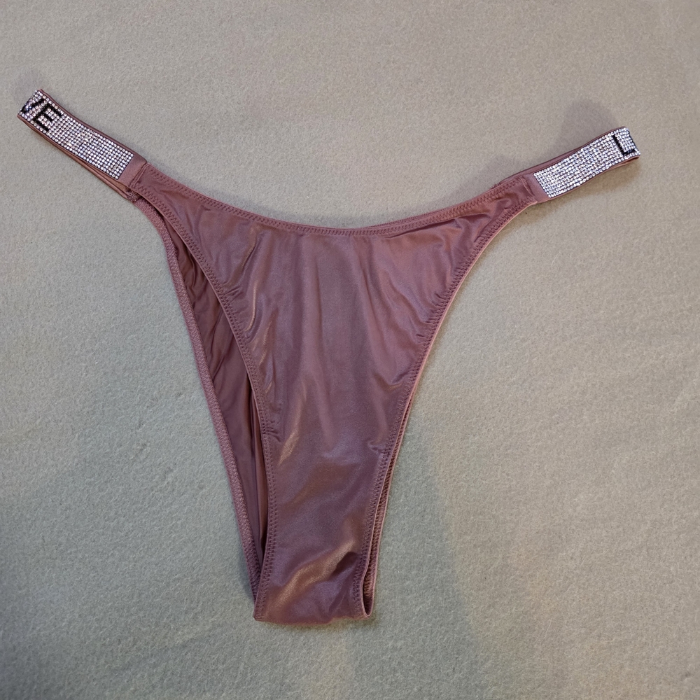 Victoria's Secret Mauve Panties with Rhinestone Accents. NWT!!!